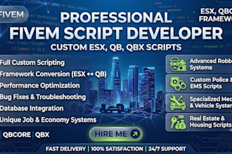 create custom fivem scripts and optimize your server
