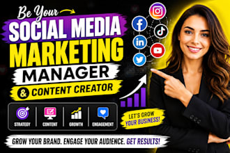 be your social media marketing manager and content creator social media manage