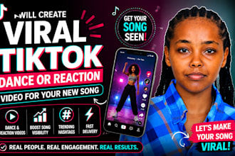 create a viral tiktok dance or reaction video for your new song