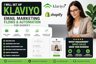 set up klaviyo email marketing flows and