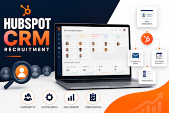 set up hubspot CRM, recruitment pipeline, onboarding and hiring automation