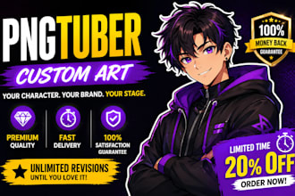 design custom pngtuber png tuber model