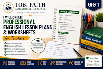 create professional english lesson plans for teachers