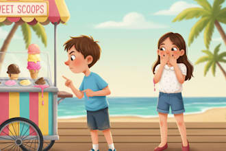 create delightful children book illustrations with vibrant custom artwork