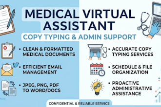 be your medical virtual assistance and admin support