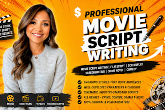 write movie script adaptation, scriptwriting, screenplay, youtube script