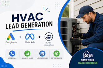 generate qualified hvac leads with google ads, meta ads and CRM integration