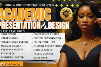 design academic, thesis,research,seminar and  scientific powerpoint presentation