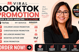 do booktok promotion, book marketing and author social media management
