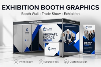 design booth wall graphics, trade show display and exhibition banner