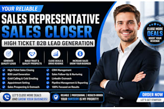 do sales closer, sales representative, b2b lead generation and sales pipeline