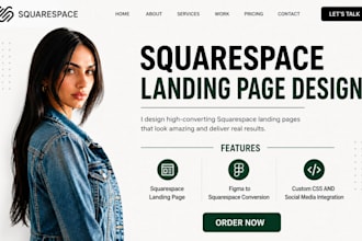design and redesign your squarespace landing page