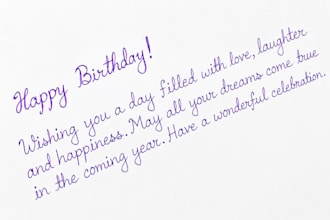handwrite beautiful cursive letters, notes, and documents