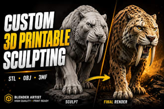 create custom 3d character sculpts for 3d printing