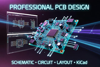 do pcb design, circuit design, schematic pcb layout simulations gerber in kicad