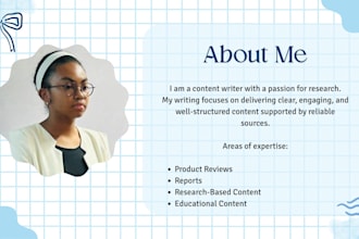 write informative articles and educational blog posts