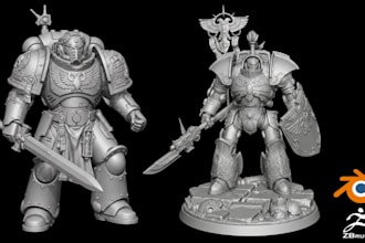 sculpt 3d miniature model tabletop mini figure  warhammer 40k stl file 3d print