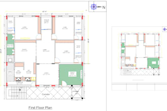 do architectural autocad floor plan with accurate dimensions