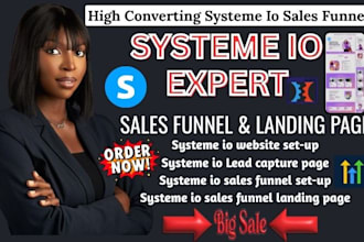 create systeme io sales funnel, systeme io website, systeme io landing page