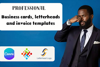 create professional business cards, letterheads and invoice templates