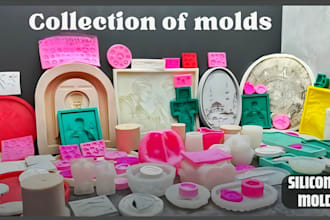 custom silicone mold, casting mold, resin mold, master mold printable stl file