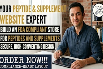 build an fda compliant peptide website or supplement website