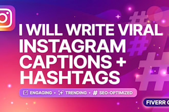 write viral instagram captions and hashtags