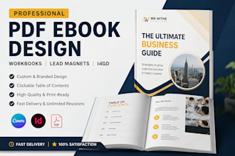 do ebook design, canva PDF indesign, workbook, PDF