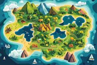 draw vector map and illustration