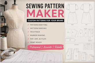 be clothing sewing pattern maker, pattern design pattern grading and instruction