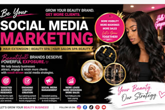 be your social media marketing hair extension, beauty spa, hair salon spa beauty