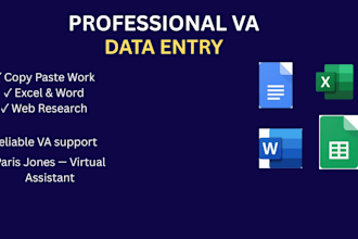 be your remote data entry expert and virtual assistant