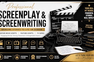 screenplay screenwriting feature movie script youtube script and tv series