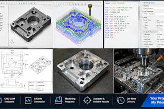 create cnc cam toolpaths, g code and machining programs for your parts