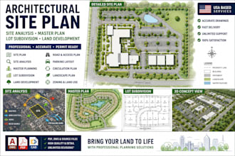 map architectural site plan, site analysis, master planning, lot subdivision map