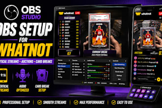 setup obs studio for whatnot vertical streams auctions card breaks