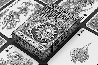 design custom playing card, poker card, card box illustration, card deck