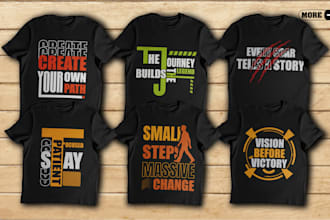 create trendy typography and custom t shirt design