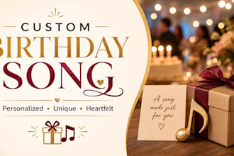 write a custom birthday song or personalized wedding song