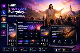 develop bible app church website logo designs devotional app ministry app