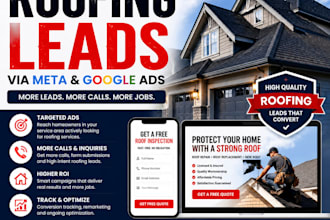 generate roofing leads, roofing contractor leads via meta and google ads