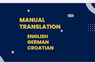 manually translate between english, german, and croatian