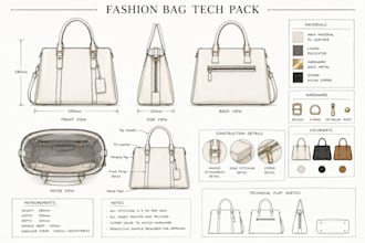 desing handbag, backpack,tote bag luggage tech pack for manufacturing