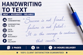 do neat handwriting and handwriting to text accurately