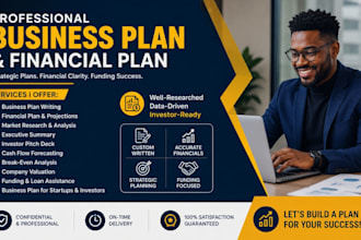 prepare a startup business plan with financial analysis