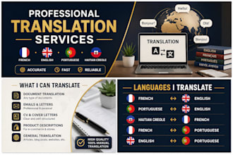 translate english, french, portuguese, and haitian creole
