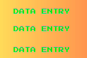 type your data and analyze your data