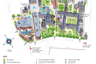 create custom vector campus map illustration for wayfinding and signage