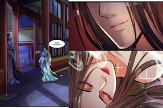 design your webtoon or webnovel cover with professional typography and layout