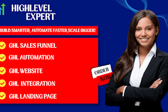build a ghl website, landing page, ghl sales funnel, ghl automations
